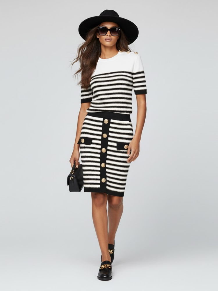 Women's Skirt and Sweater Set NOLITA NYFW New Colecction BYMANYC ® New York-0