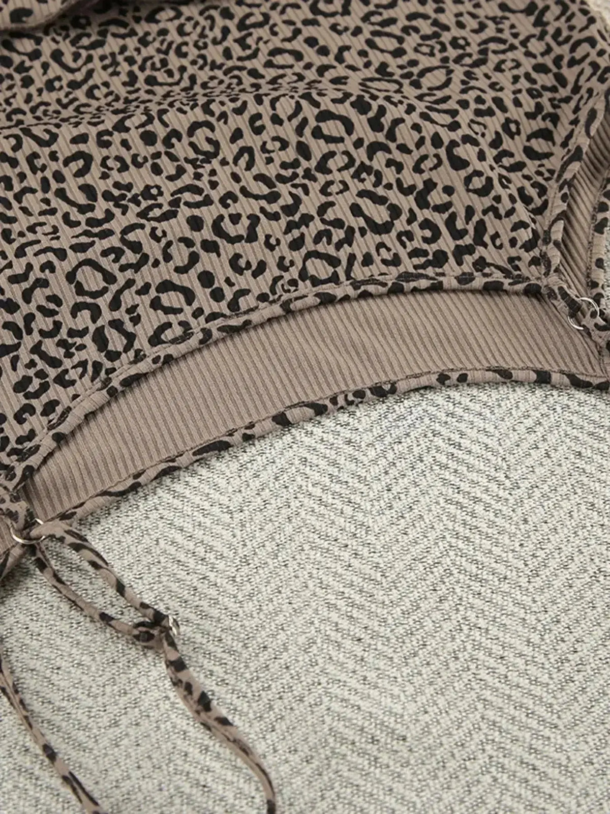 Women’s leopard print pajama lounge set with cami, shorts, and cardigan by Plush Fashion Hub, perfect for cozy relaxation.