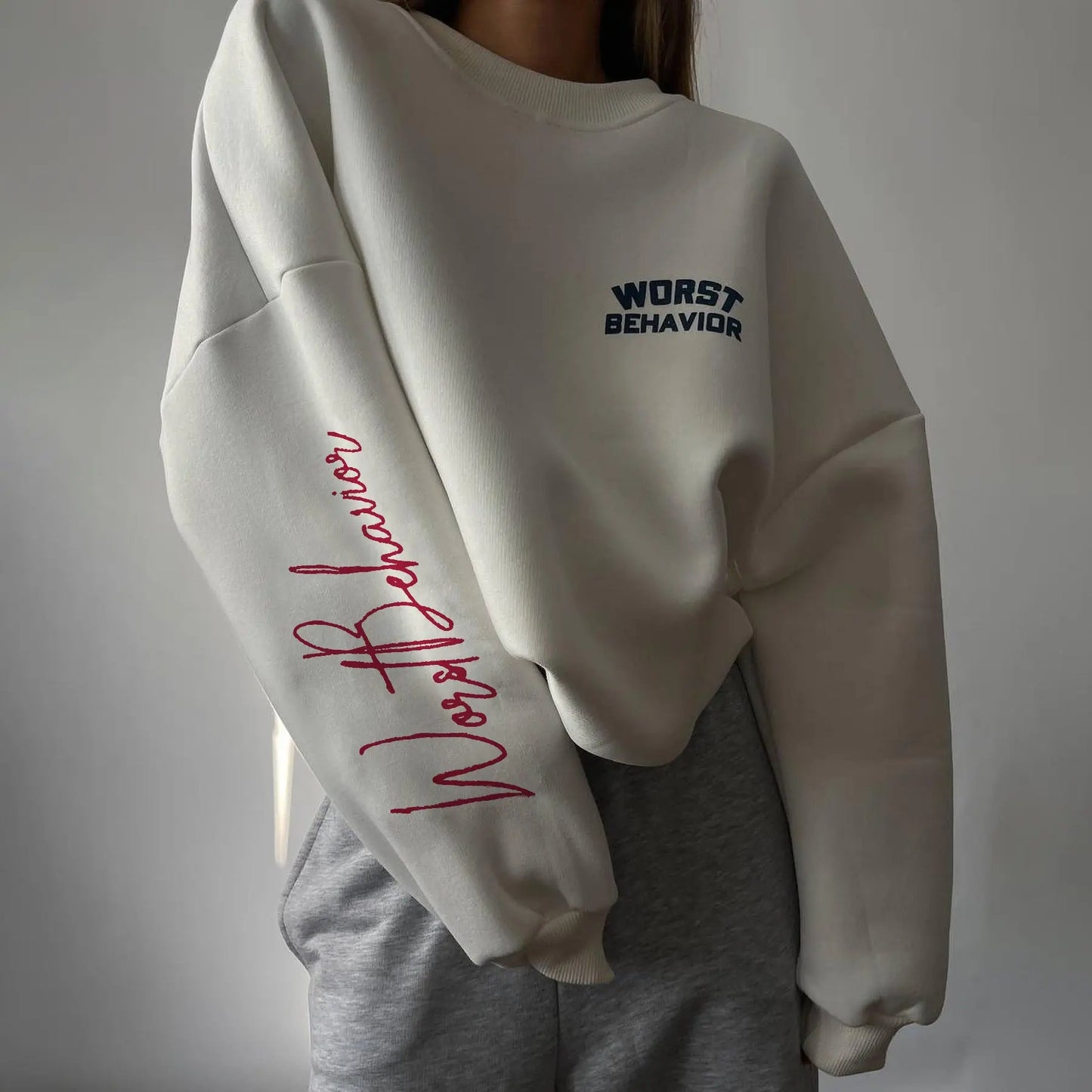 Women's Fashion Round Neck Sweater - Plush Fashion Hub