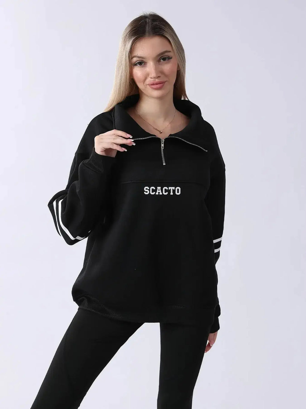 Women’s ultra-soft long sleeve casual sweatshirt by Plush Fashion Hub, featuring a comfortable fit and classic design.