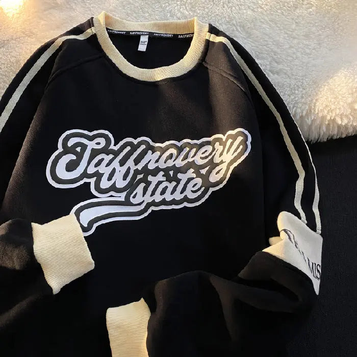 Women's Retro Crew Neck Long-sleeved Sweater - Plush Fashion Hub