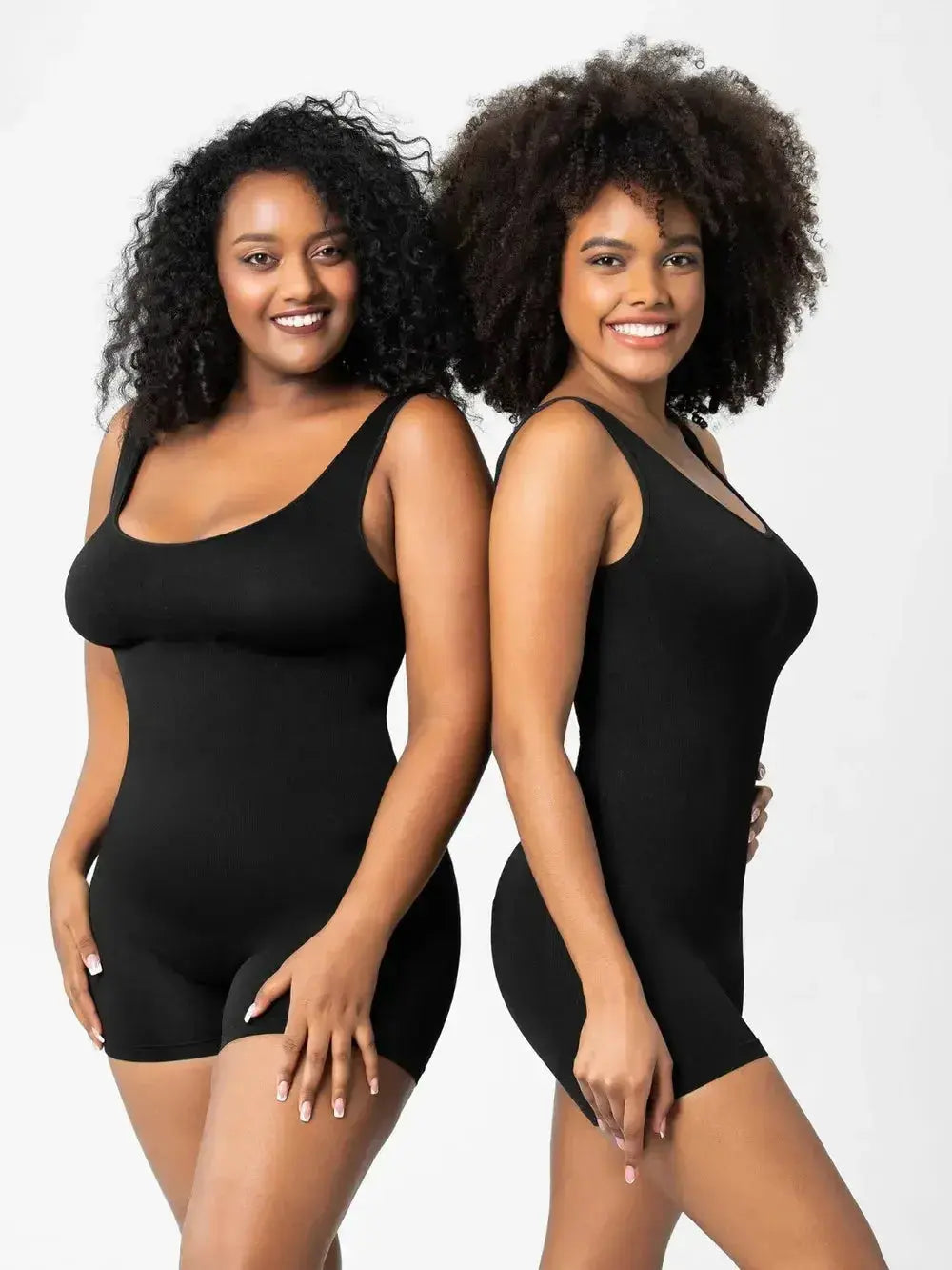 Women’s scoop neck wide strap shaping romper pajamas by Plush Fashion Hub, featuring a comfortable, bodycon fit.