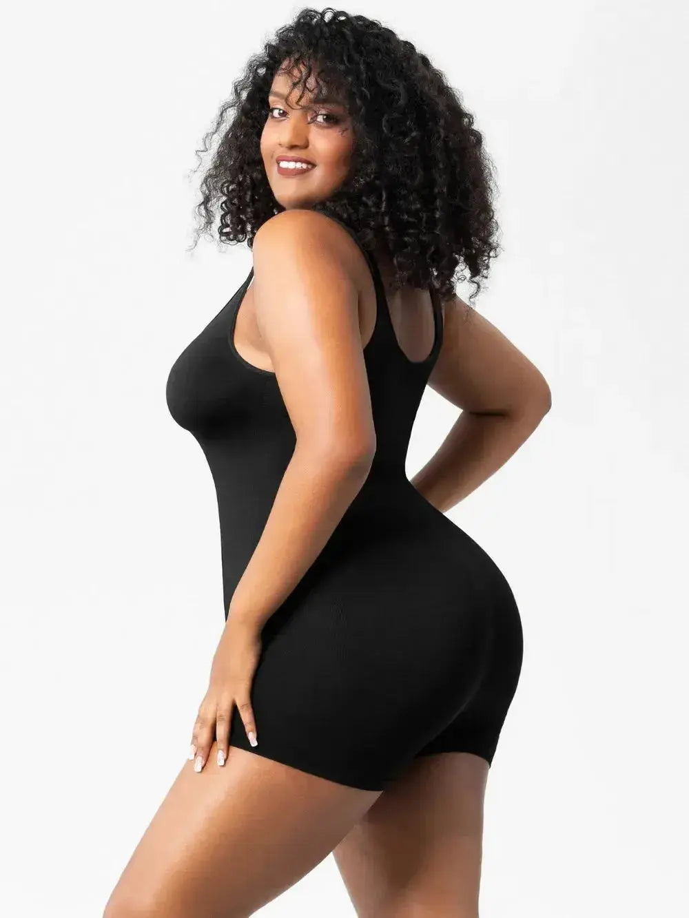 Women’s scoop neck wide strap shaping romper pajama by Plush Fashion Hub, comfortable bodycon bodysuit for relaxed loungewear.