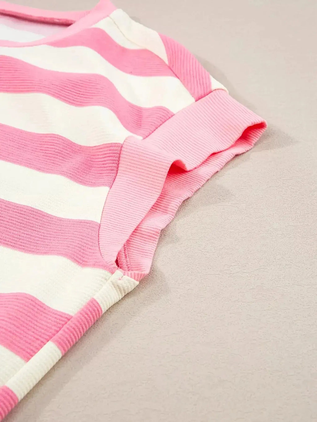 Women’s striped cap sleeve shift dress with pockets by Trendsi, featuring a casual fit and stylish design.