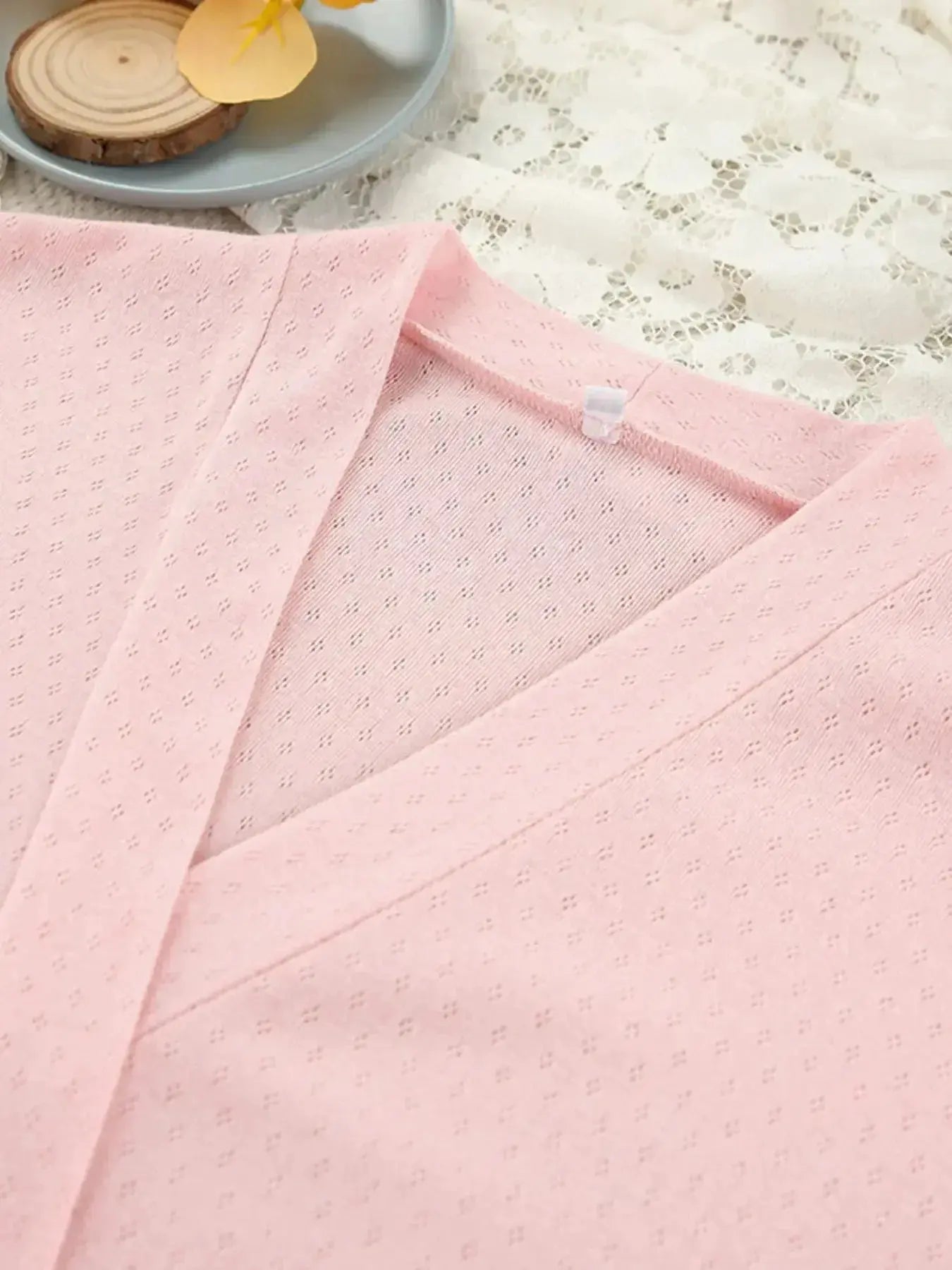 Women’s soft cotton blend kimono sleeve lounge nightgown with tie waist, stylish pajamas from Plush Fashion Hub.
