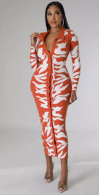 Plus size women's printed fashion dress by Trendy Attic Store01, featuring vibrant patterns and a stylish, flattering fit.