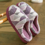 Women’s plush slippers with thick soft soles for autumn and winter, featuring cozy, warm design from Trendy Attic Store01.
