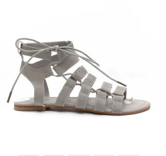 Plus size European style gladiator sandals for women featuring multiple straps and a trendy design, by Trendy Attic Store01.
