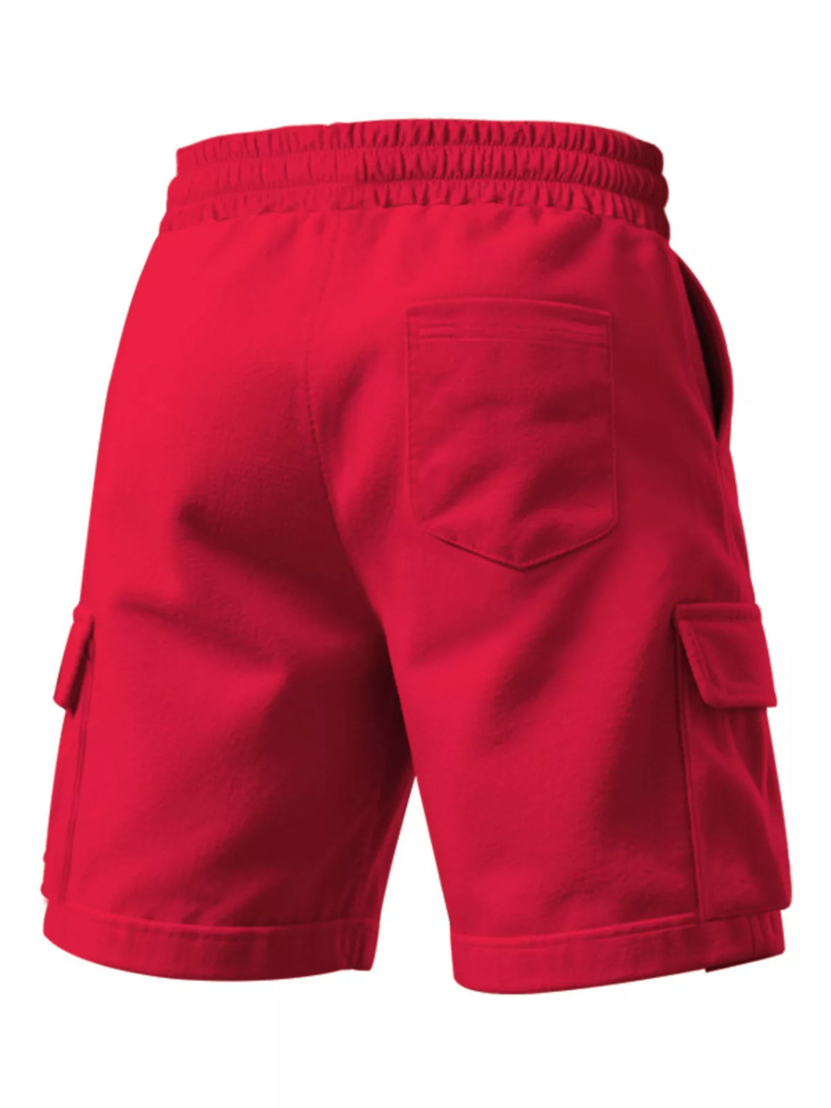 Plus size men's drawstring shorts with side pockets, from Plush Fashion Hub, featuring a comfortable fit and casual style.