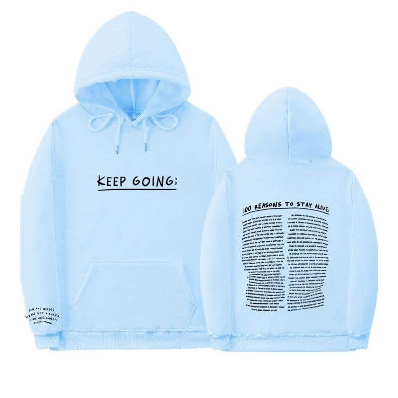 Printing Sweatshirt - Letter Printing Long-sleeved Drawstring Hooded Sweatshirt With PocketsWomens - Plush Fashion Shop #