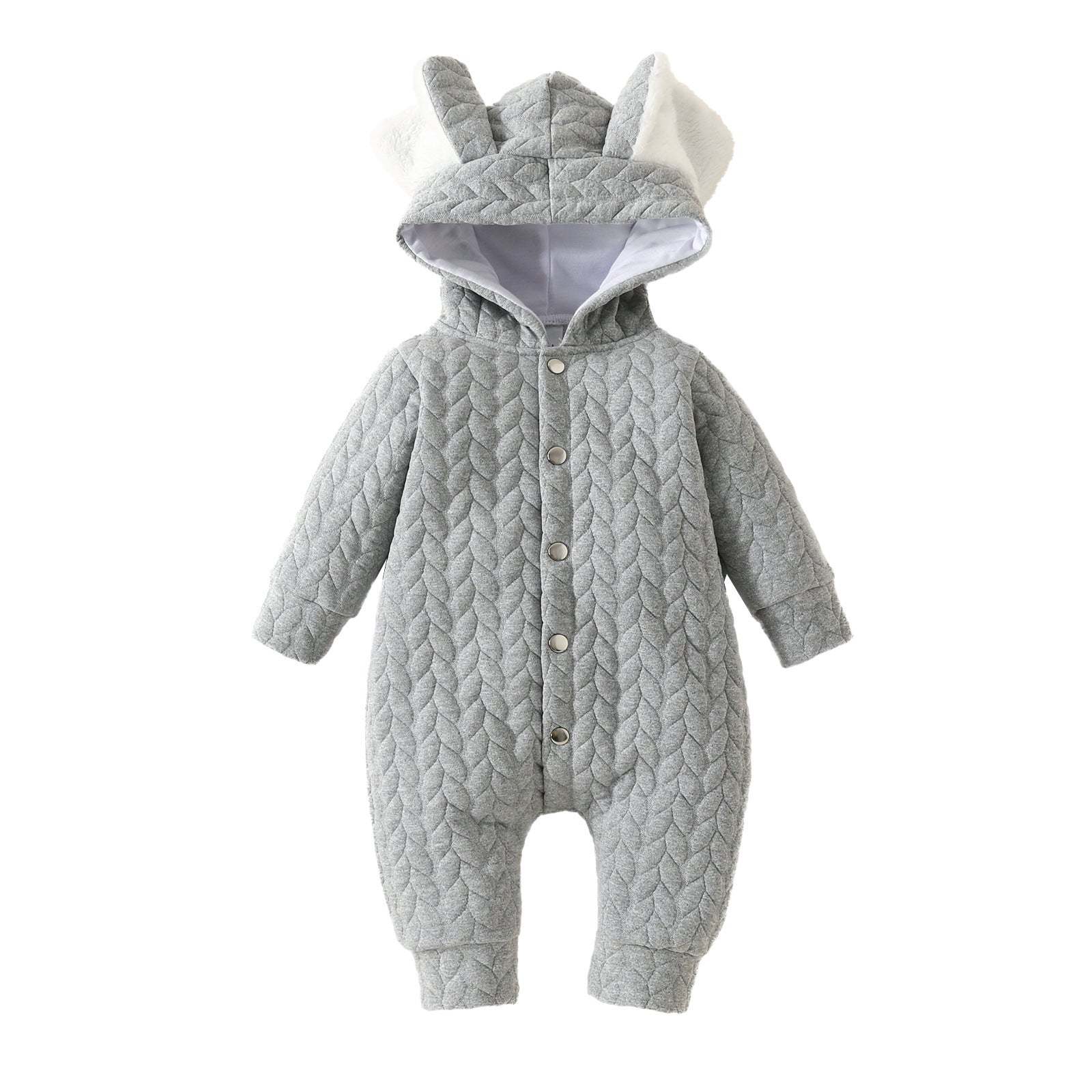 Infant Hooded Romper Outer WearA cozy and stylish outerwear for your little one! The Infant Hooded Romper is made of soft cotton in 4 beautiful colors. Perfect for babies 0-18M, it features a convbaby sweatersPlush Fashions ShopPlush Fashion Shop