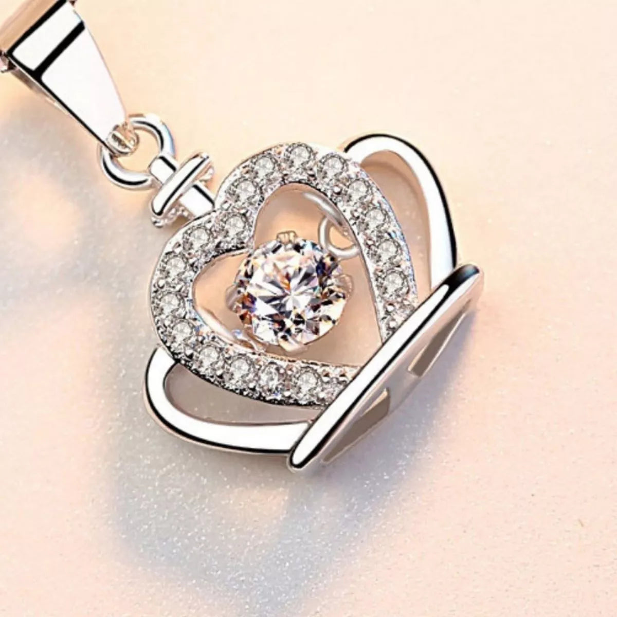 925 sterling silver zircon crown pendant necklace featuring a detailed crown design with sparkling zircon stones.