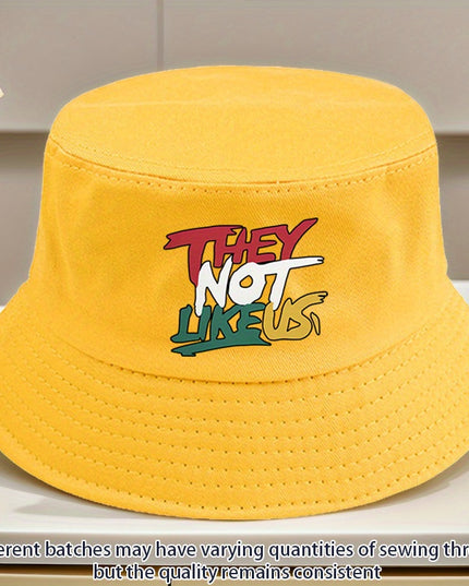 They Not Like Us" Printed Bucket Hat – - Plush Fashion Shop #