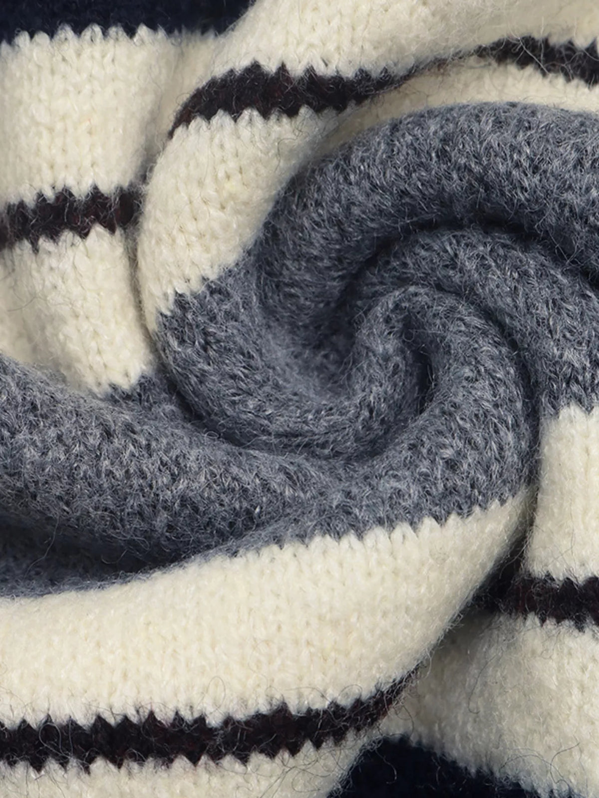 Striped long sleeve sweater with button details from Plush Fashion Hub, featuring a cozy knit design and classic style.