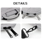 Pi-Mart 13-15.6 inch laptop bag with shoulder strap, black carrying case for business, school, or leisure use.