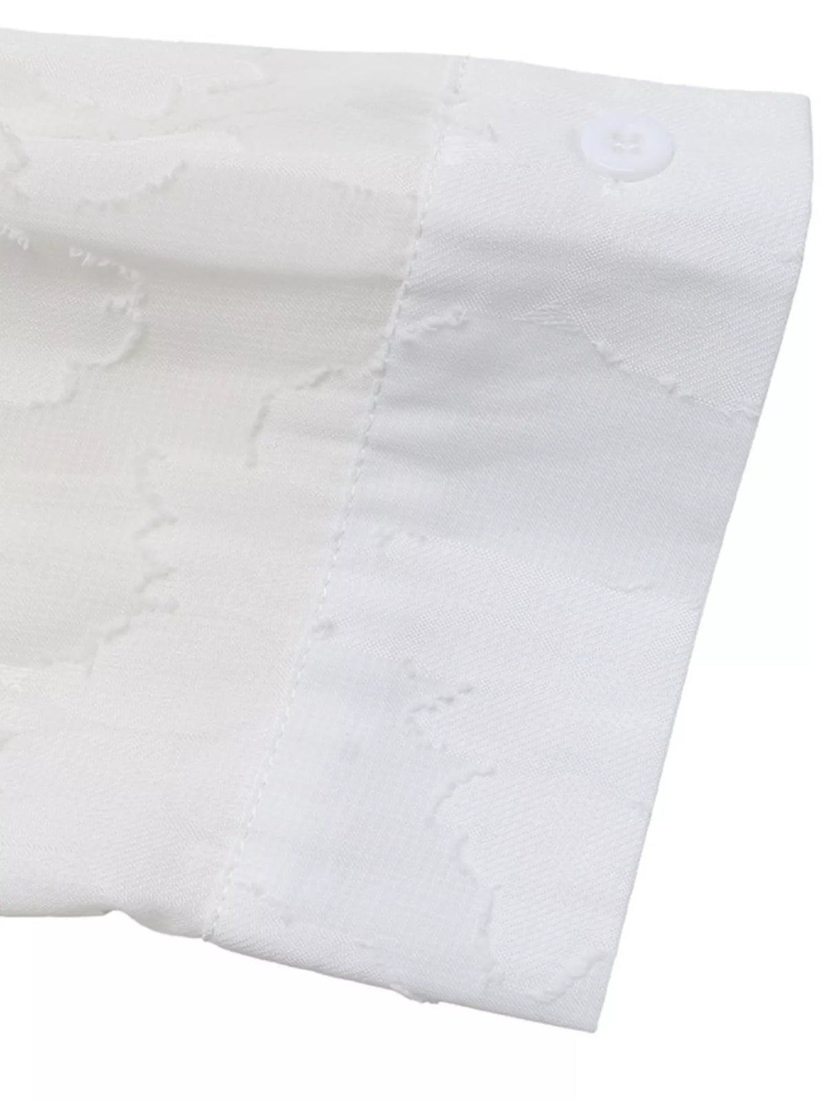 Light sheers button-down shirt from Trendsi with a classic collar and long sleeves, displayed on a neutral background.