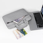 Pi-Mart laptop briefcase bag with padded shoulder strap and multiple compartments for business and travel use