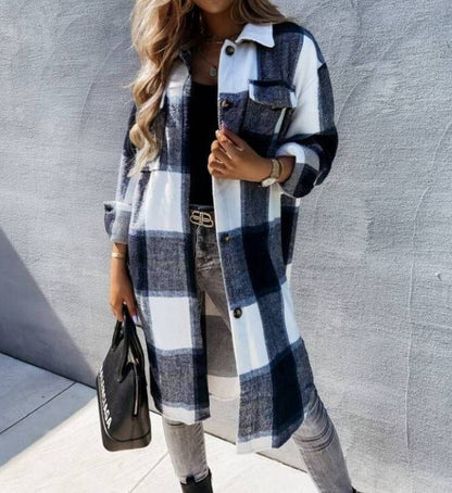 New Style Lengthened Plaid Shirt Women's ClothingExperience style and comfort with our New Style Lengthened Plaid Shirt! Made from 30%-50% cotton, this shirt features a classic check pattern and long sleeves for a ShirtPlush Fashions ShopPlush Fashion Shop