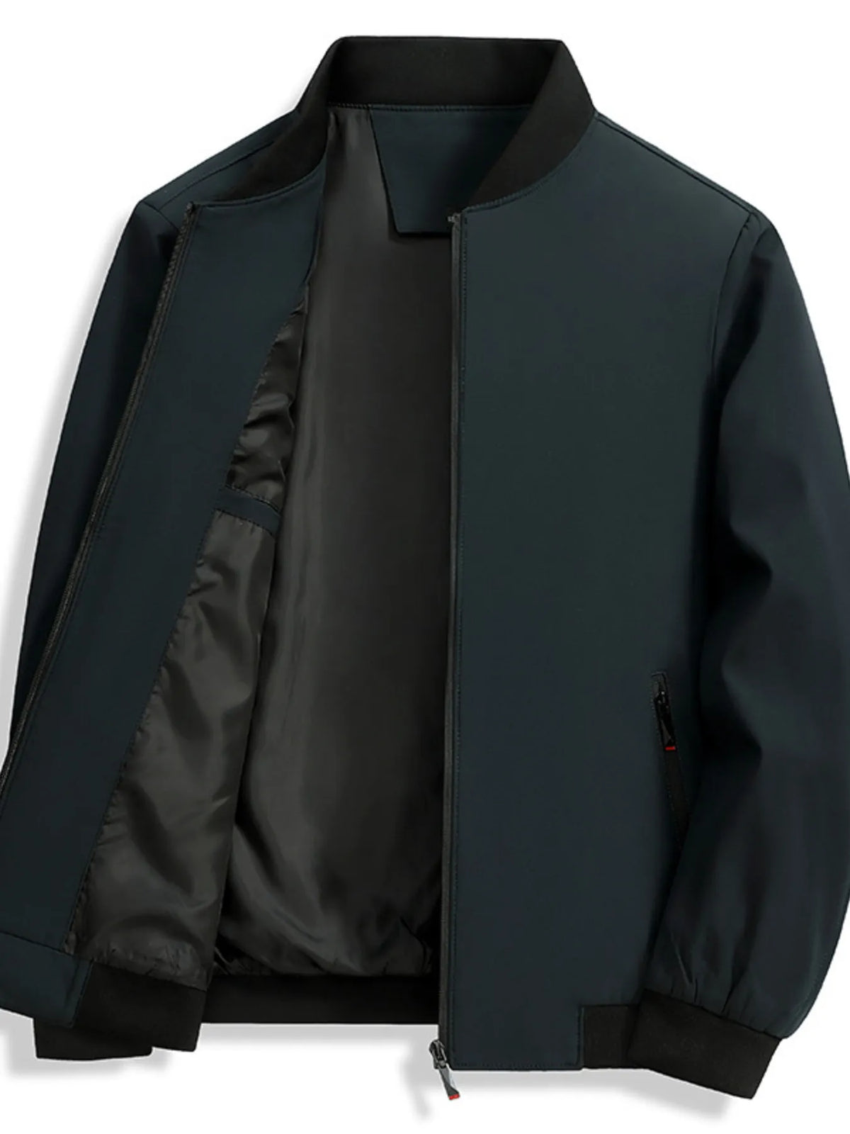Men's zip-up long sleeve jacket from Trendsi, shown in a front view with a sleek design and casual fit.