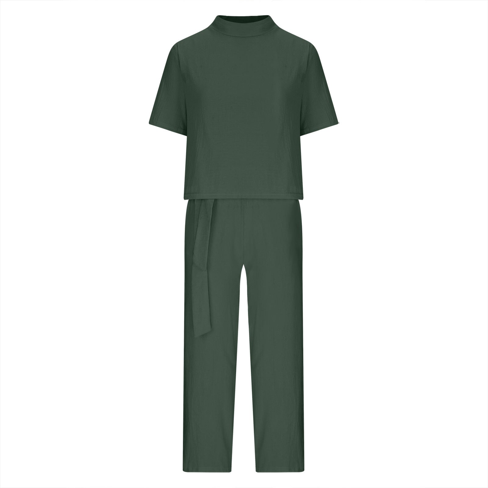 FitiqueFit casualwear two-piece set with round-neck 3/4 sleeve top and matching pants in various colors, available in sizes S to XXL.
