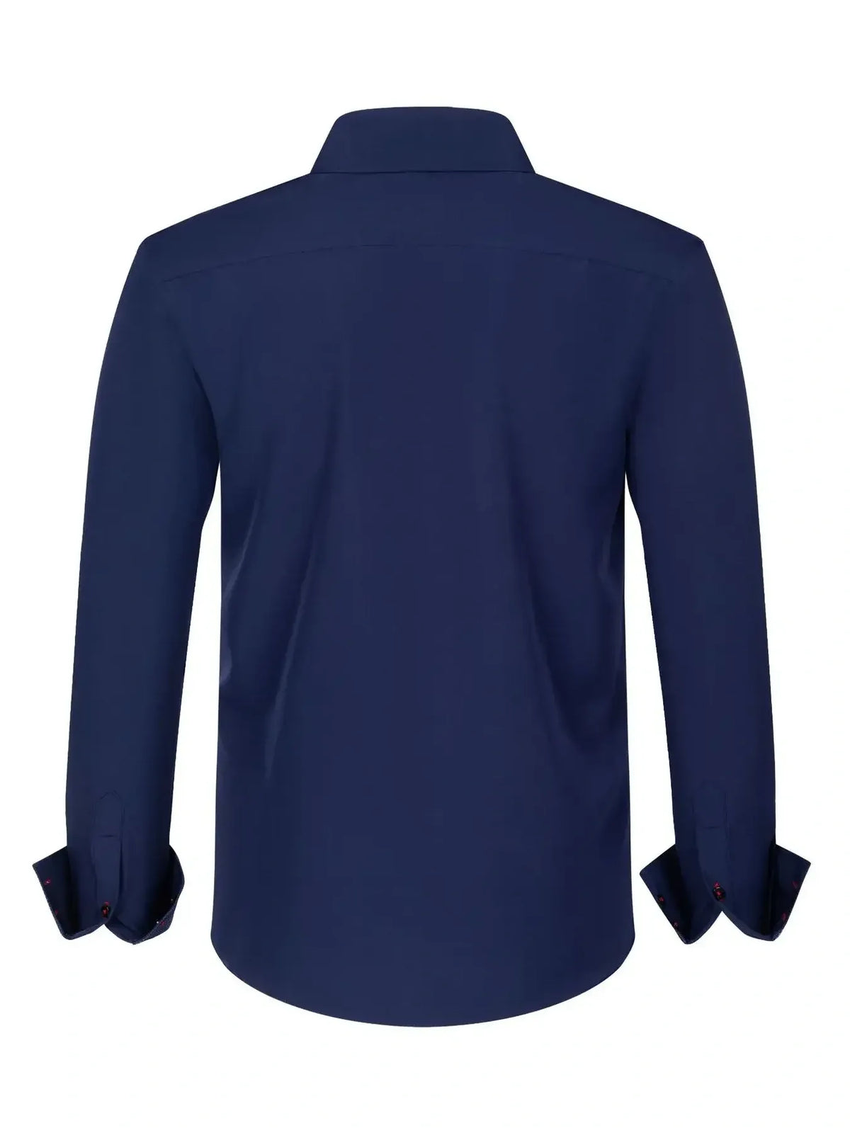 Men's full size casual shirt with contrast cuffs by Trendsi, featuring a button-down style and plus-size fit, displayed on a hanger.