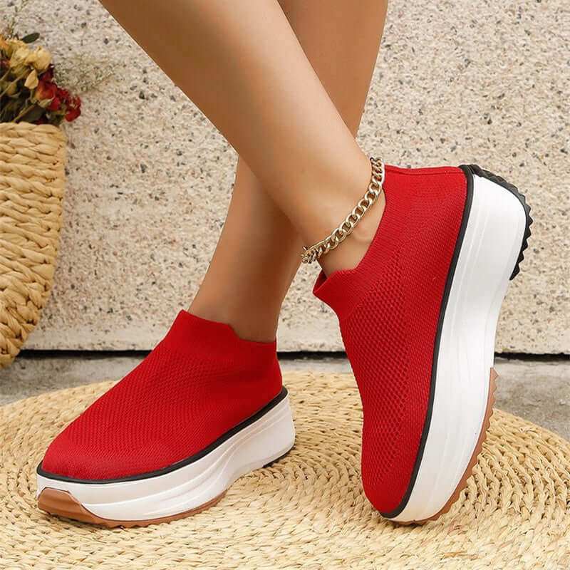 Fashion Thick-soled Ankle Boots Women Casual Round Toe Socks Shoes BreElevate your style with our Fashion Thick-soled Ankle Boots! Featuring a platform heel, these boots add height and confidence to your outfit. The rubber sole provideSneakrsPlush Fashions ShopPlush Fashion Shop