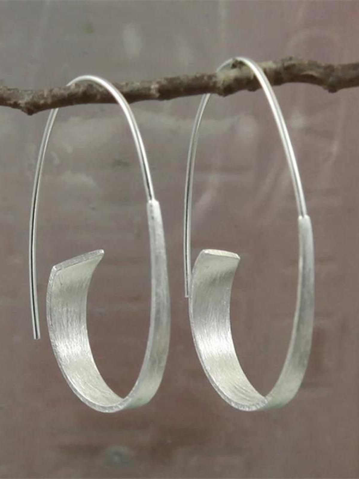 Personalized round Spiral Geometric Earrings Plush Fashion Hub