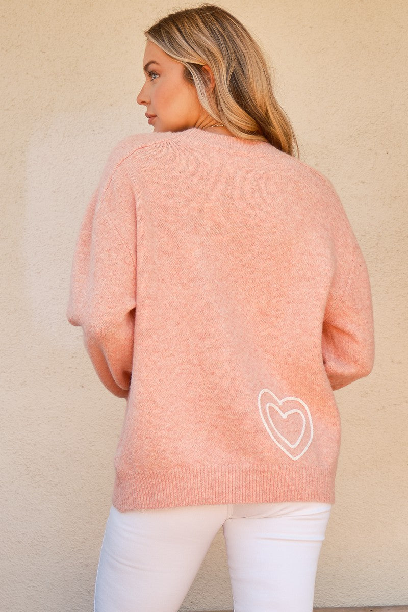 The WIFEY & Heart Round Neck Sweater