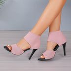 Women's Fish-Mouth Hollow Fashion Flats by FitiqueFit, showcasing stylish black slip-on footwear with cutout design and pointed toes.