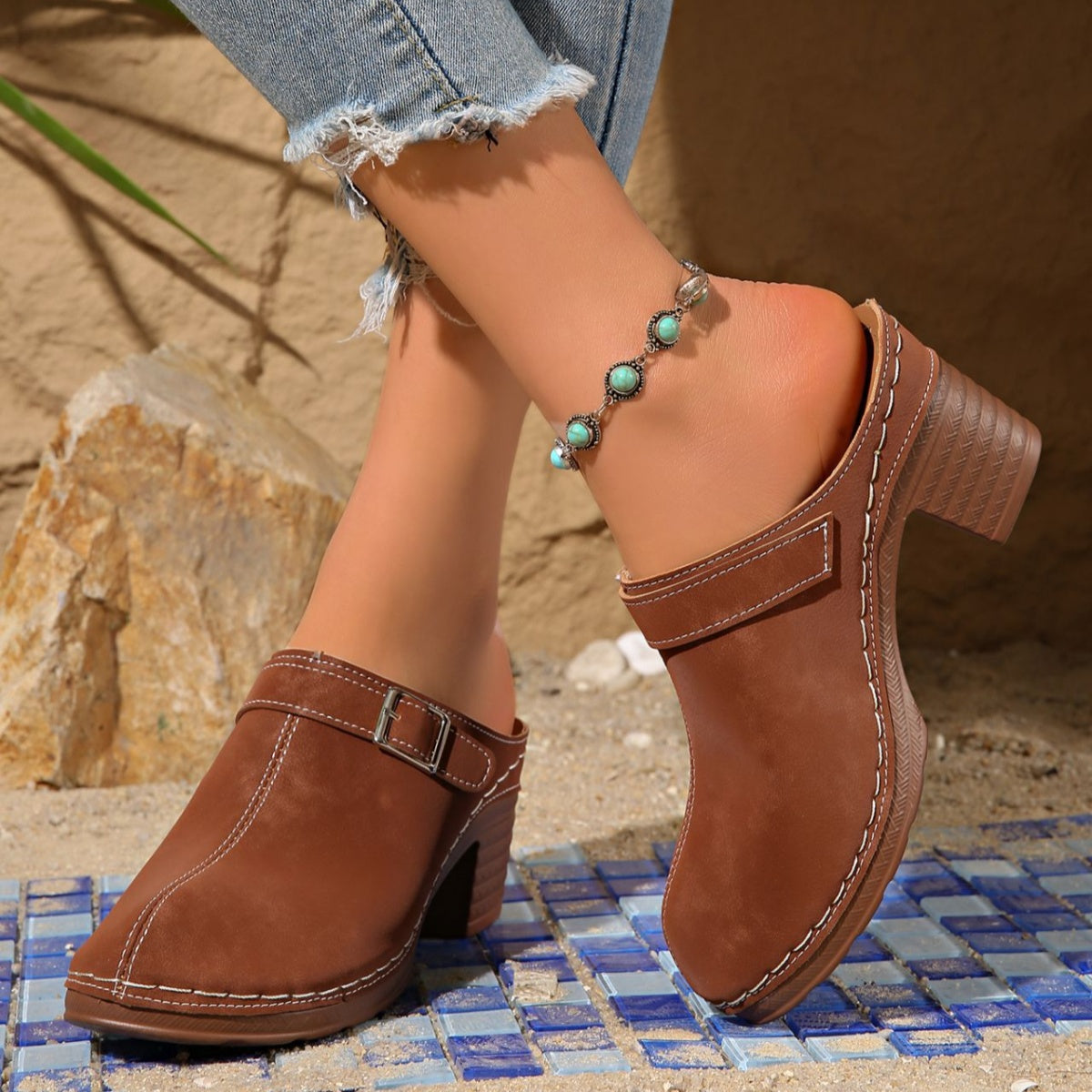 Women’s round toe platform slip-on comfort shoes by Plush Fashion Hub, lightweight daily footwear with a stylish design.