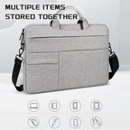 Pi-Mart 13-15.6 inch laptop bag with shoulder strap, carrying case designed for business, leisure, or school use.