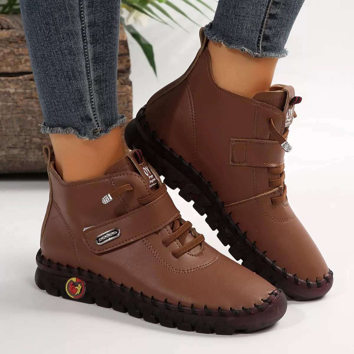 Trendsi lace-up platform ankle boots with chunky soles and stylish design, perfect for casual or edgy outfits.