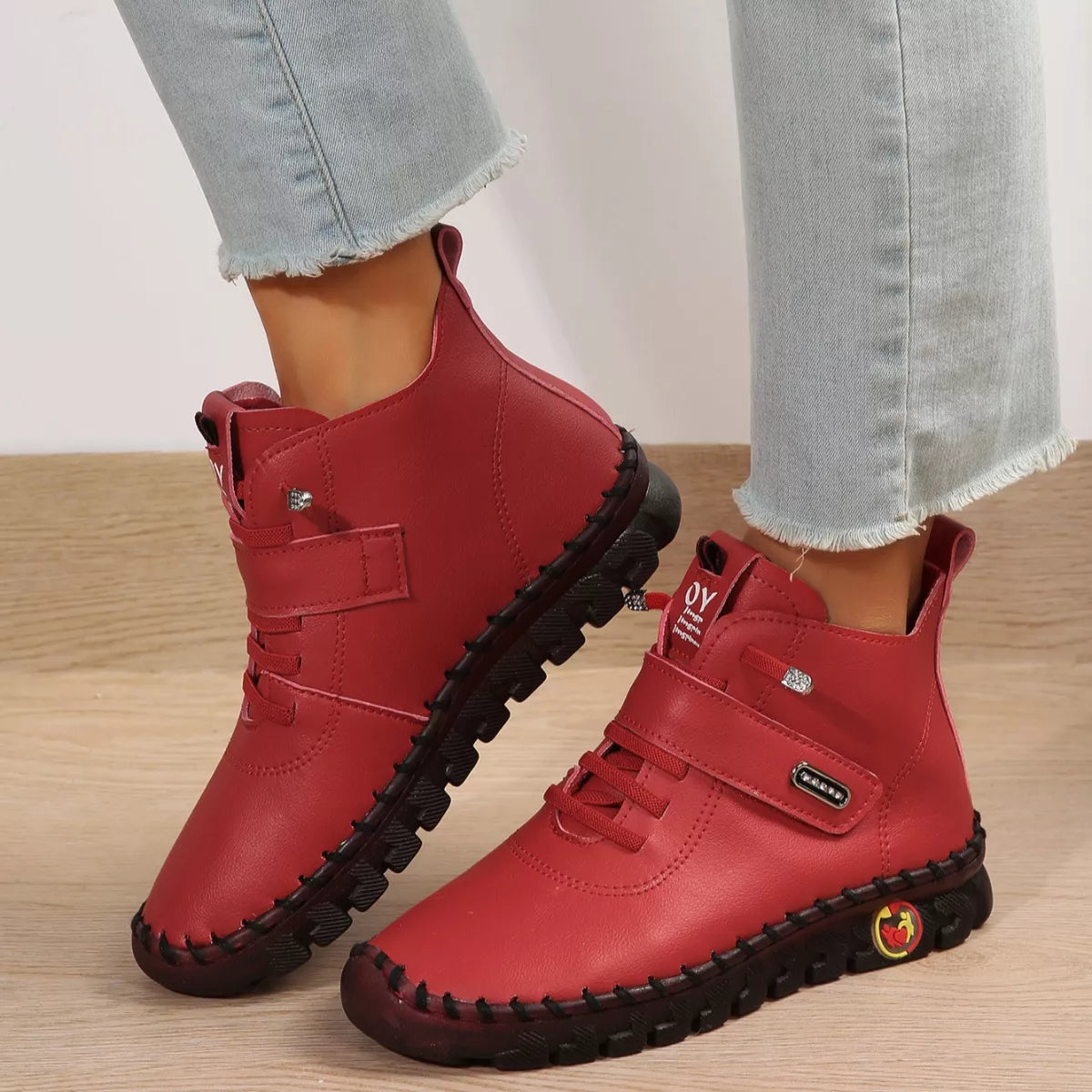 Trendsi lace-up platform ankle boots with chunky heels and stylish design, perfect for trendy footwear fashion.