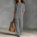 Women's Bohemian top and pants set by FitiqueFit, casualwear resort lounge co-ord, featuring a relaxed boho style and comfortable fit.