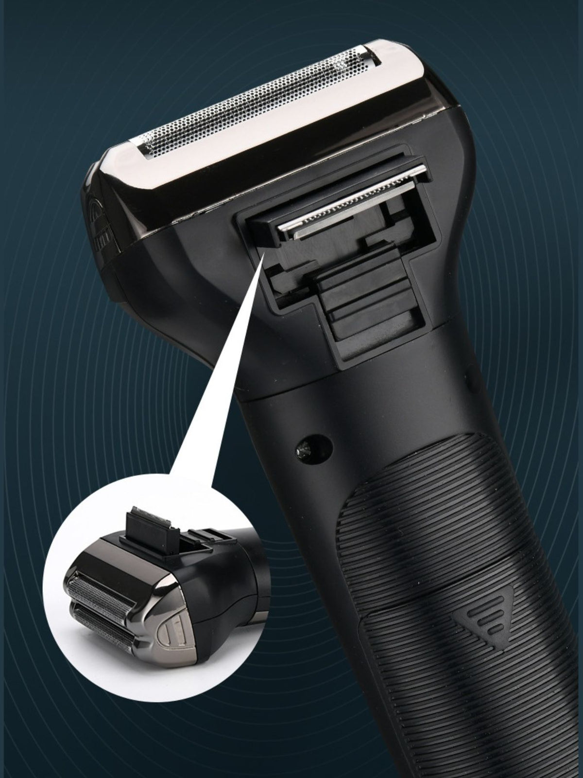 Plush Fashion Hub 3-in-1 multifunctional electric grooming shaver set with detachable attachments for beard, hair, and body grooming.
