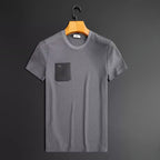Slim fit men's short sleeve shirt from FitiqueFit, made with anti-wrinkle flex fabric for a sleek, comfortable look.
