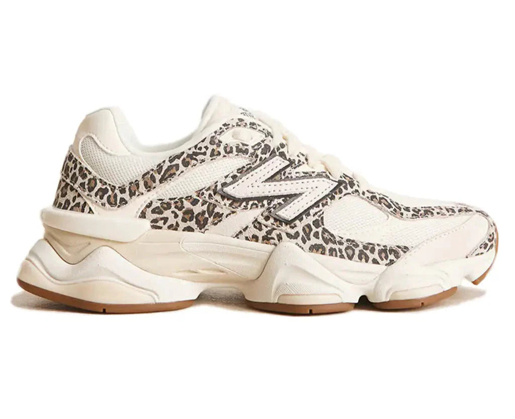 New Balance 9060 Leopard Print Beige Supra Sneakers