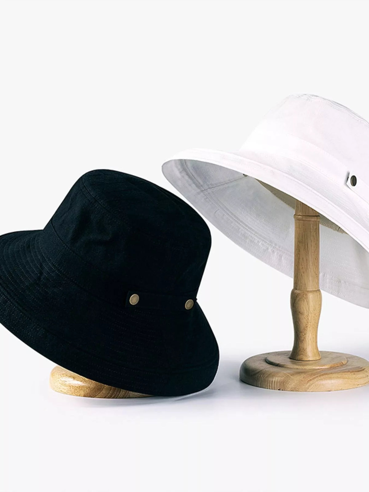 Breathable cotton wide brim sun hat from Plush Fashion Hub, perfect for summer beach outings and sun protection.