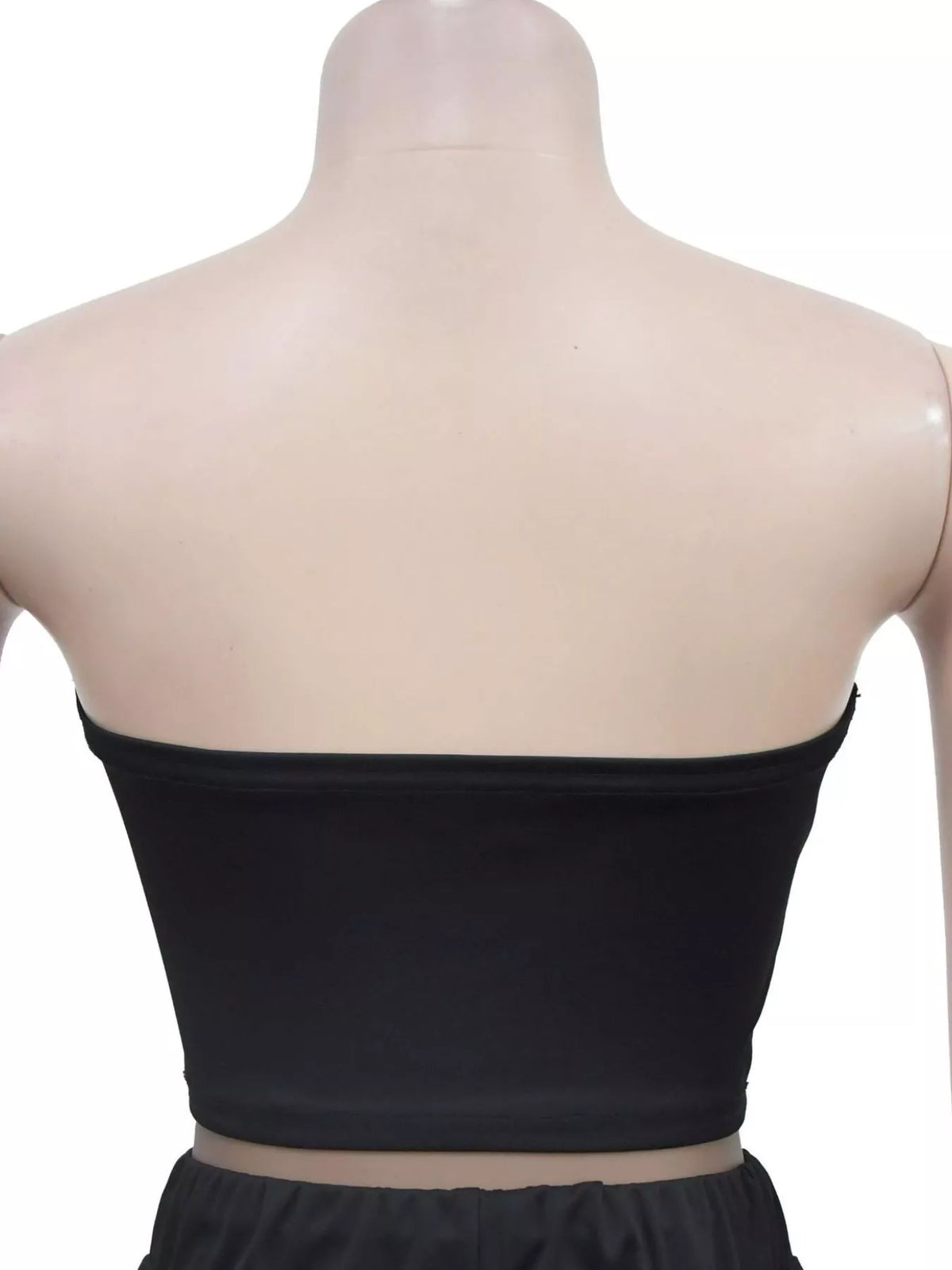 Plush Fashion Hub sleeveless tube top with matching wide-leg pants set, stylish and comfortable for casual wear.
