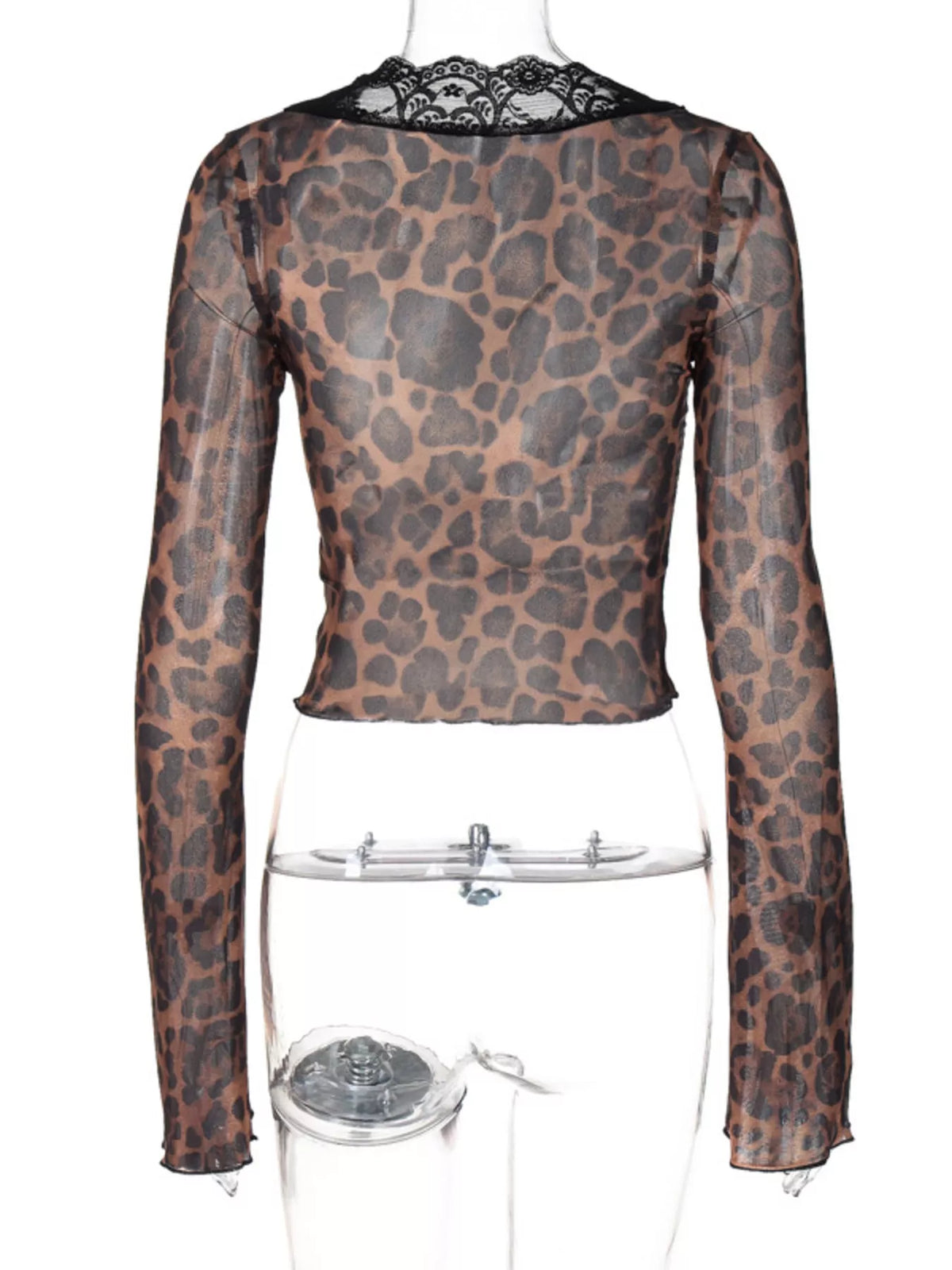 Lace detail long sleeve top from Plush Fashion Hub featuring elegant lace accents and a fitted design.