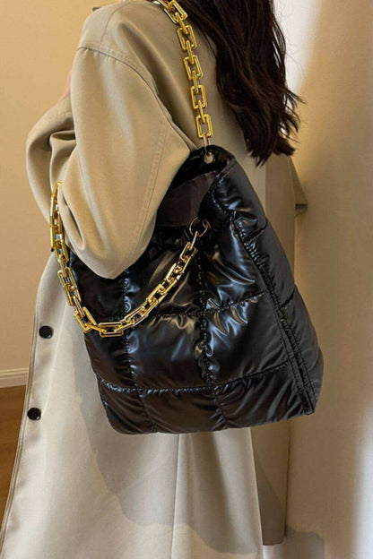 Ladies Bubble Texture Chain Handbag