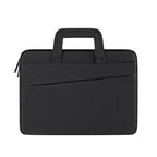 Pi-Mart laptop briefcase with padded compartments, black leather exterior, and sturdy handle for business travel and daily use.