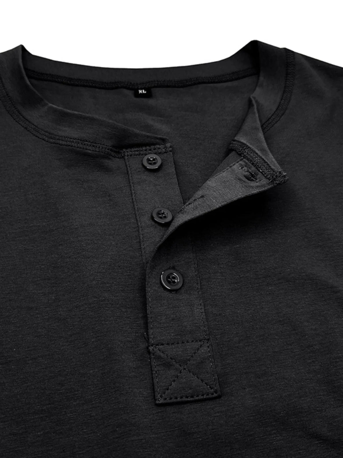 Men's classic henley short sleeve polo shirt from Trendsi, featuring a ribbed collar and buttons, in a versatile casual style.