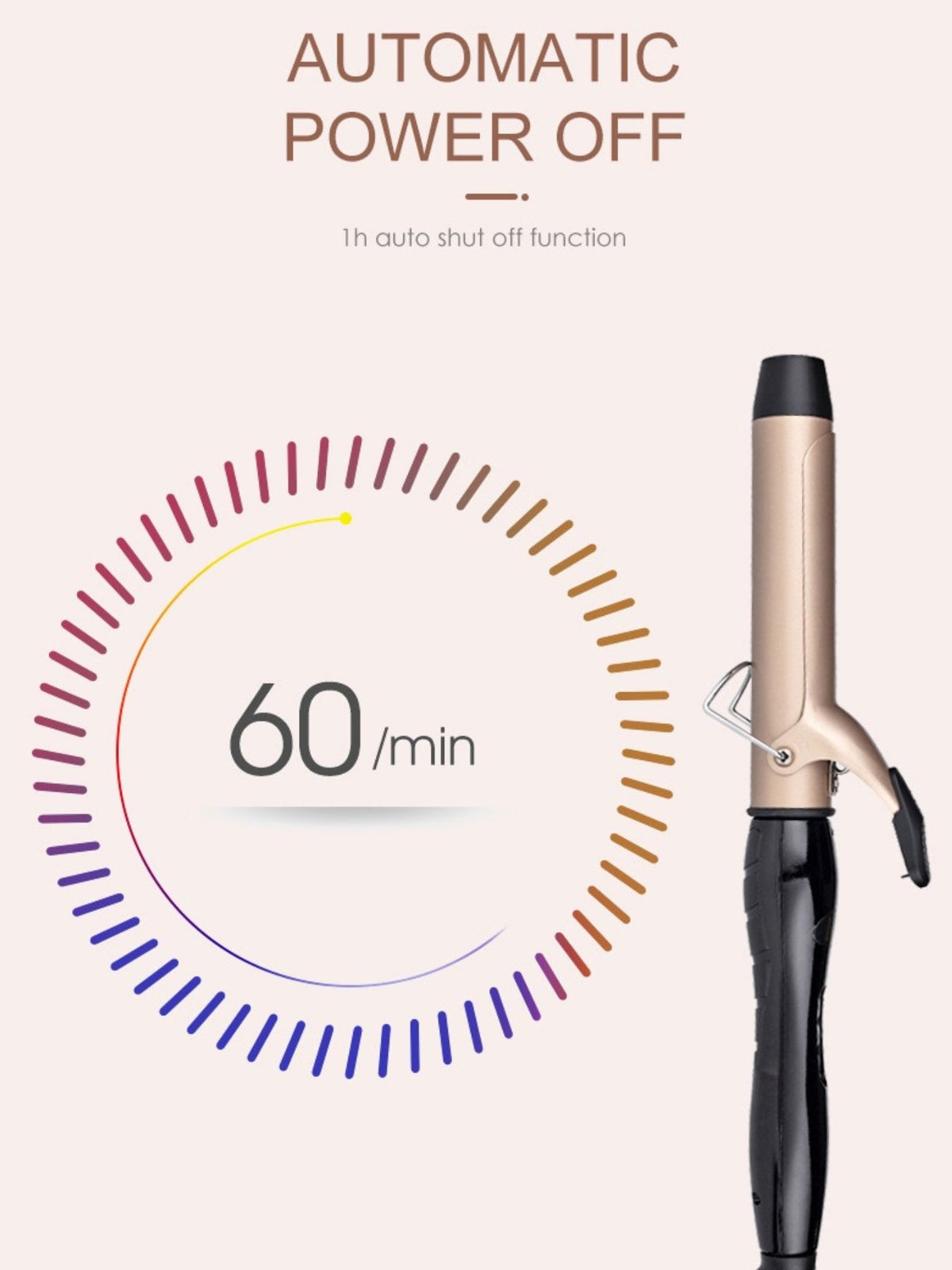 Plush Fashion Hub professional anti-scald ceramic curling iron for fast heating and stylish hair curling.