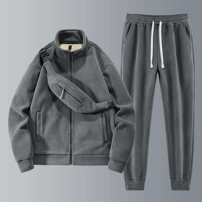 Men's Fleece Thickened Warm Casual Sports SetStay warm and stylish with our Men's Fleece Thickened Warm Casual Sports Set. Available in gray or black suit options with shoulder bag, this set features long sleevMen's FleecePlush Fashions ShopPlush Fashion Shop