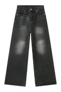 Wide leg jeans with pockets by Trendsi, showing the relaxed fit and classic denim style on a model.