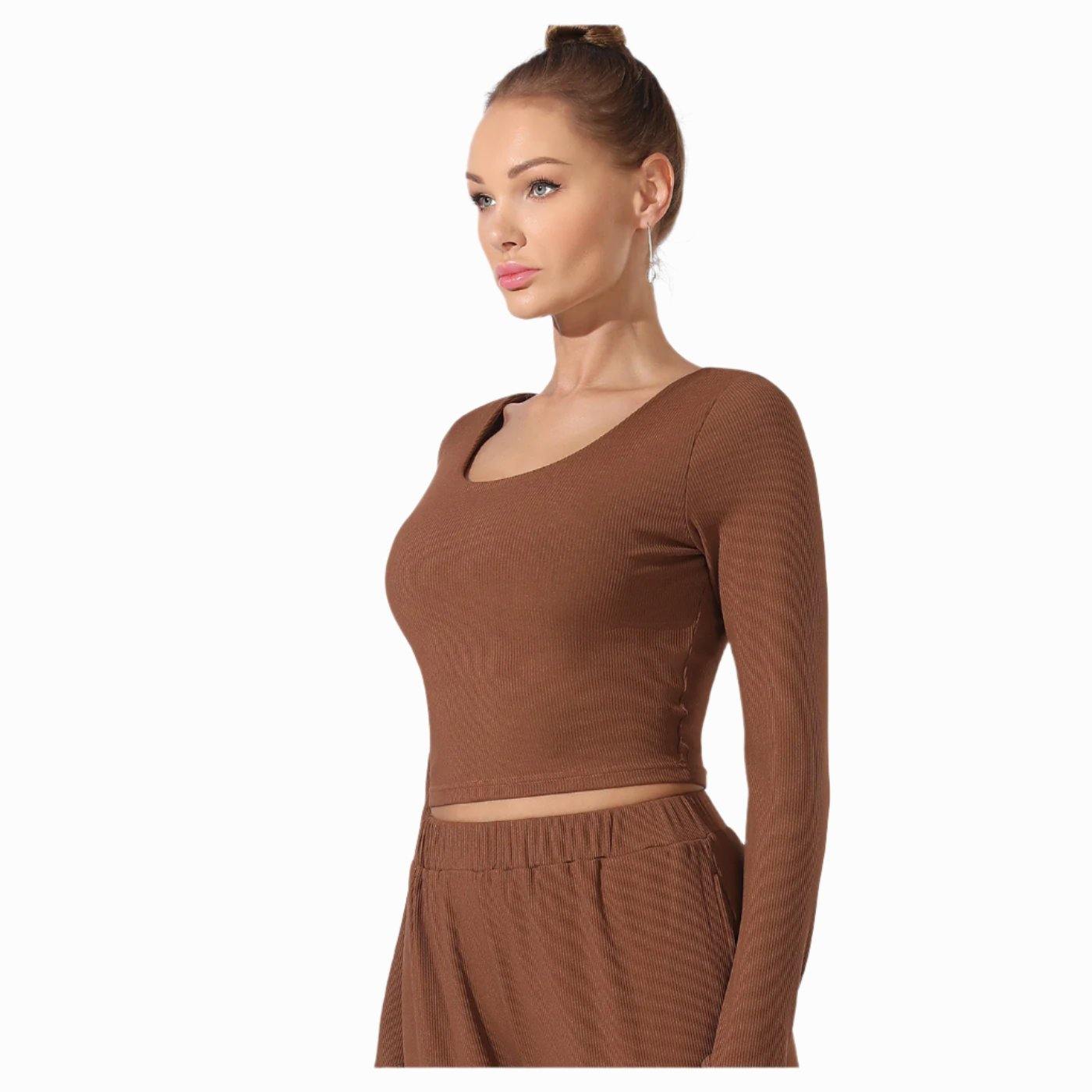 Women's Fashion Simple Solid Color BodysuitUpgrade your wardrobe with our Women's Fashion Simple Solid Color Bodysuit! Available in classic black or stylish coffee, this versatile bodysuit is perfect for any Yoga suitPlush Fashions ShopPlush Fashion Shop