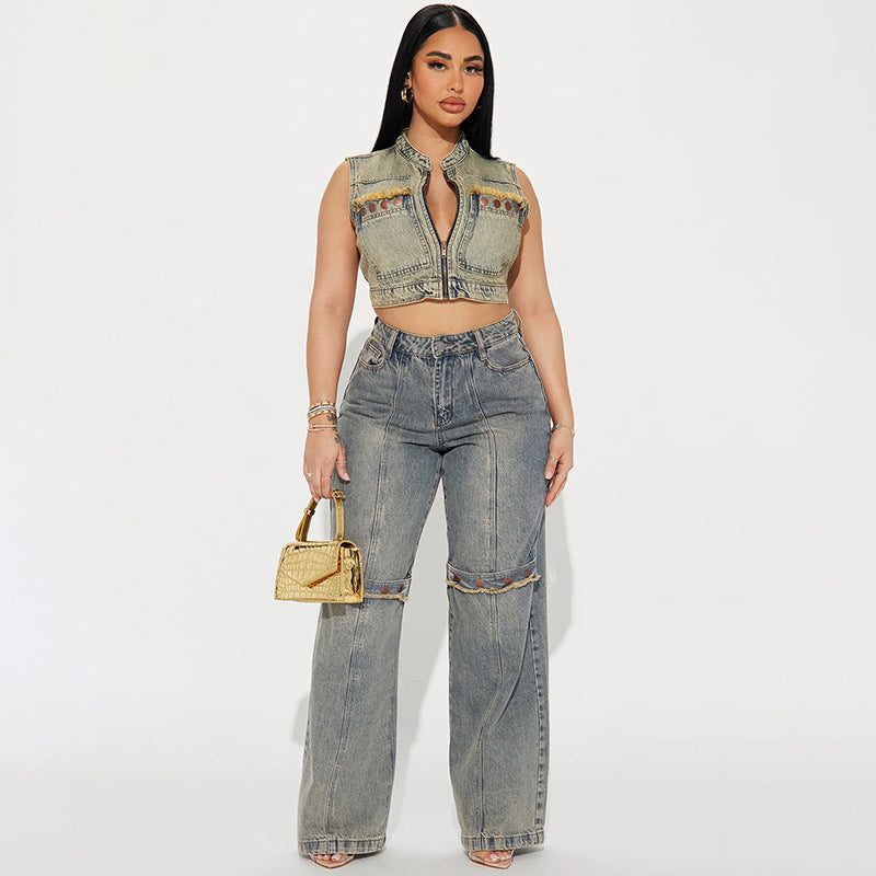 Women Baggy Wide Leg Denim JeansIntroducing the must-have Women's Baggy Wide Leg Jeans for any vintage streetwear lover! Made with comfortable and versatile medium-thick denim fabric, these high-waJeansPlush Fashions ShopPlush Fashion Shop