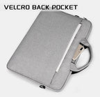 Pi-Mart 13-15.6 inch laptop bag with shoulder strap, black carrying case for business or school use, lightweight and durable.