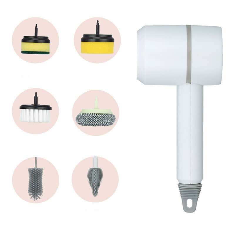 Electric Cleaning Dishwashing Brush Automatic Wireless USB RechargeablEfficiently clean any surface with our high-quality electric cleaning brush! Its powerful scrubber removes dust, dirt, and even charred traces with ease. The automatCleaning brushPlush Fashions ShopPlush Fashion Shop